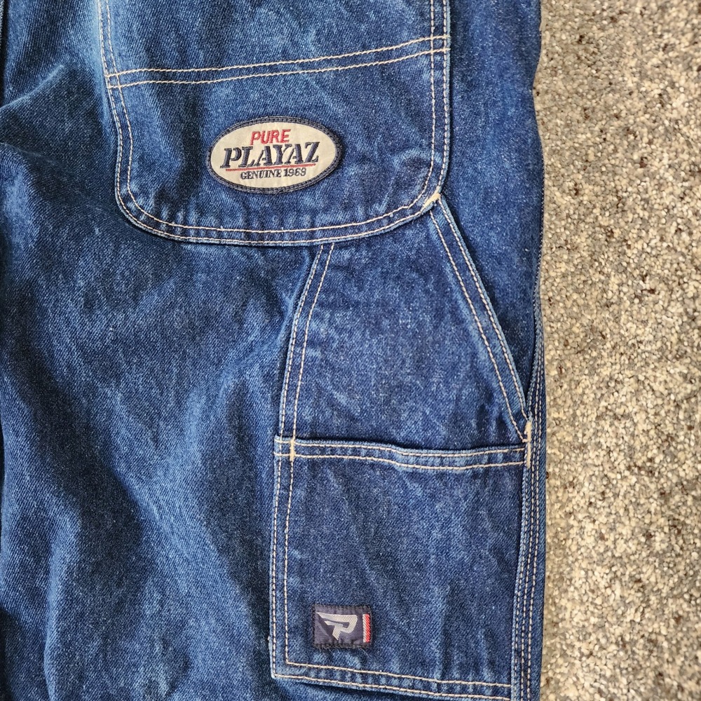 Pure Playaz Carpenter Jeans Mens 34x32 Baggy Y2K P18‎ Series Wide Leg Denim GUC - Picture 14 of 16